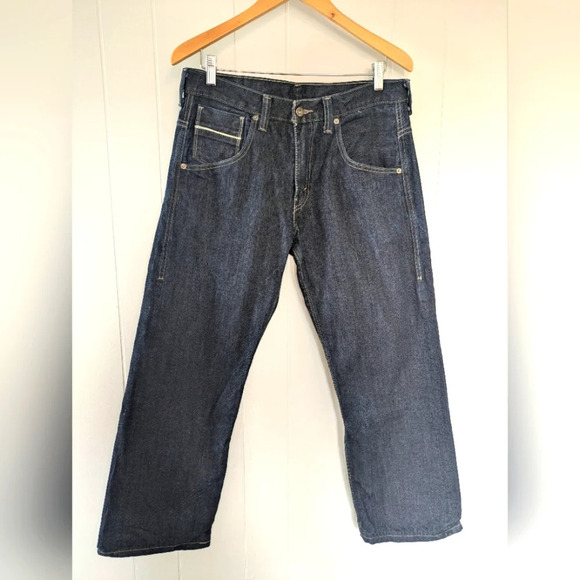 Levi's Other - Levis 569 Loose Straight Jeans in Dark Wash size 32 30 Casual Flap Pockets